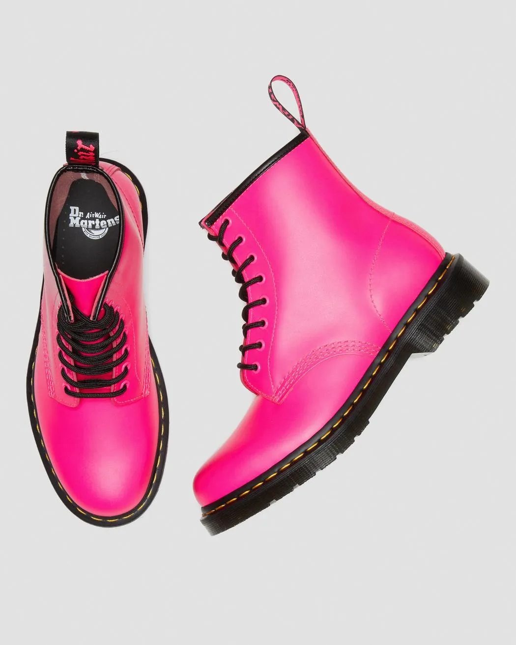 1460 Clash Pink Smooth Leather Lace Up Boot