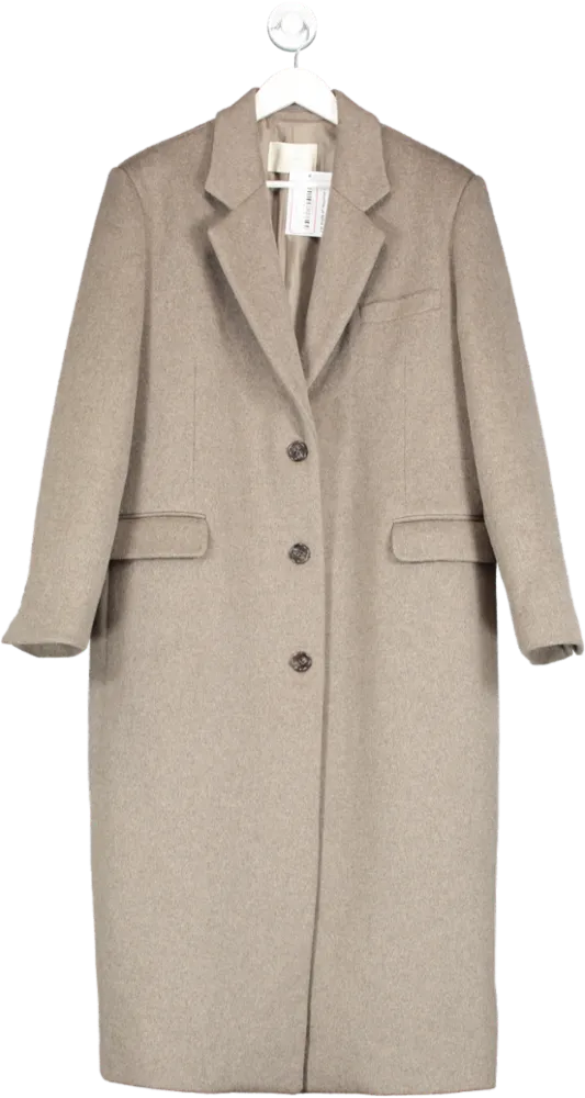 3.another Brown Long Wool Coat One Size