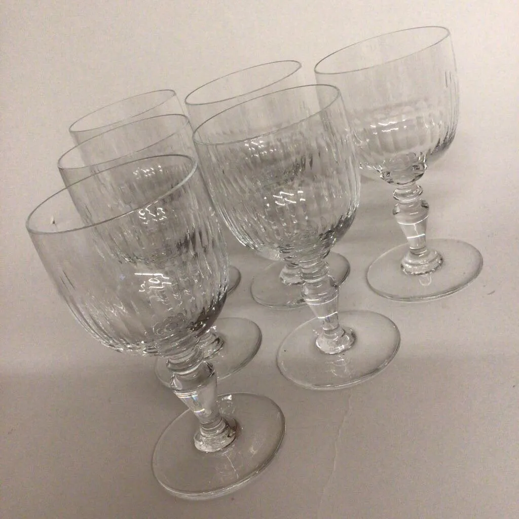 6 Baccarat Renaissance Claret Glasses