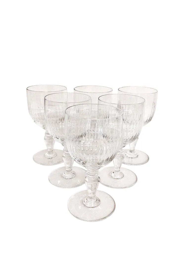 6 Baccarat Renaissance Claret Glasses