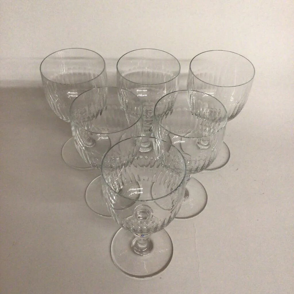 6 Baccarat Renaissance Claret Glasses