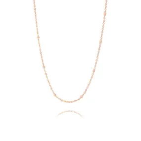 925 Silver Rose Gold Plated Simple Chain Necklace