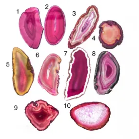 Abstract Agate Slices - Pink