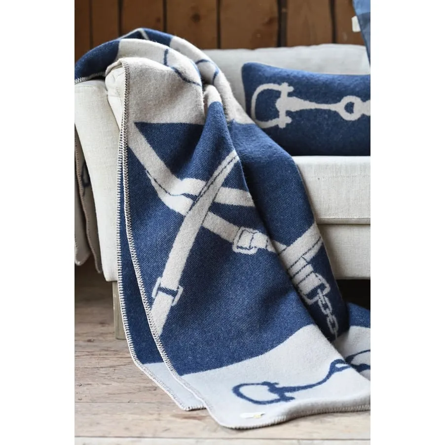 Adamsbro Throw New Zealand Wool Navy