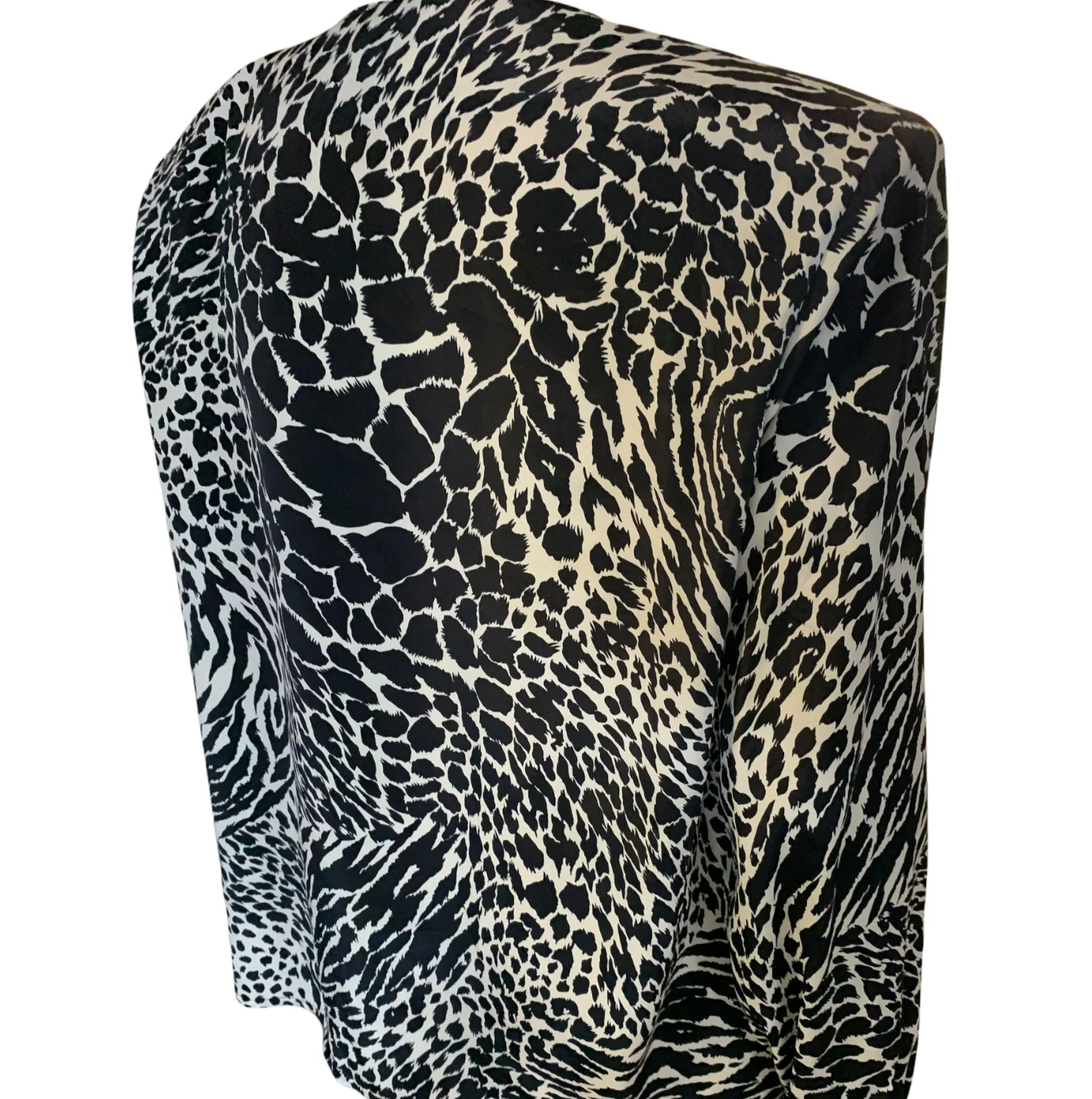 Animal print long sleeve blouse