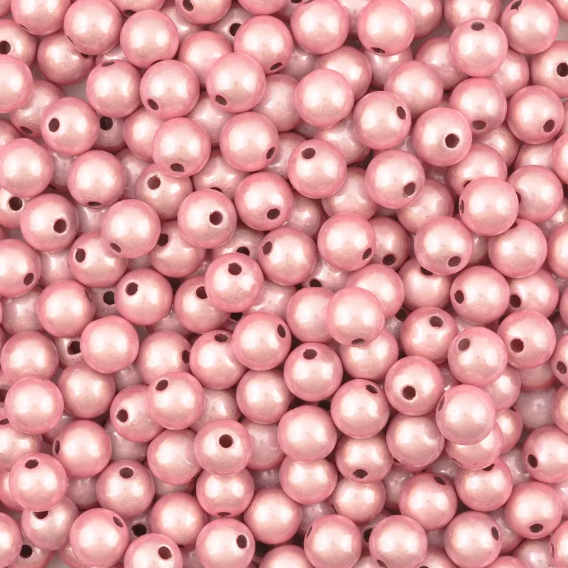 Beads-10mm Miracle Beads-Round-Pink-Quantity 20 Loose Beads