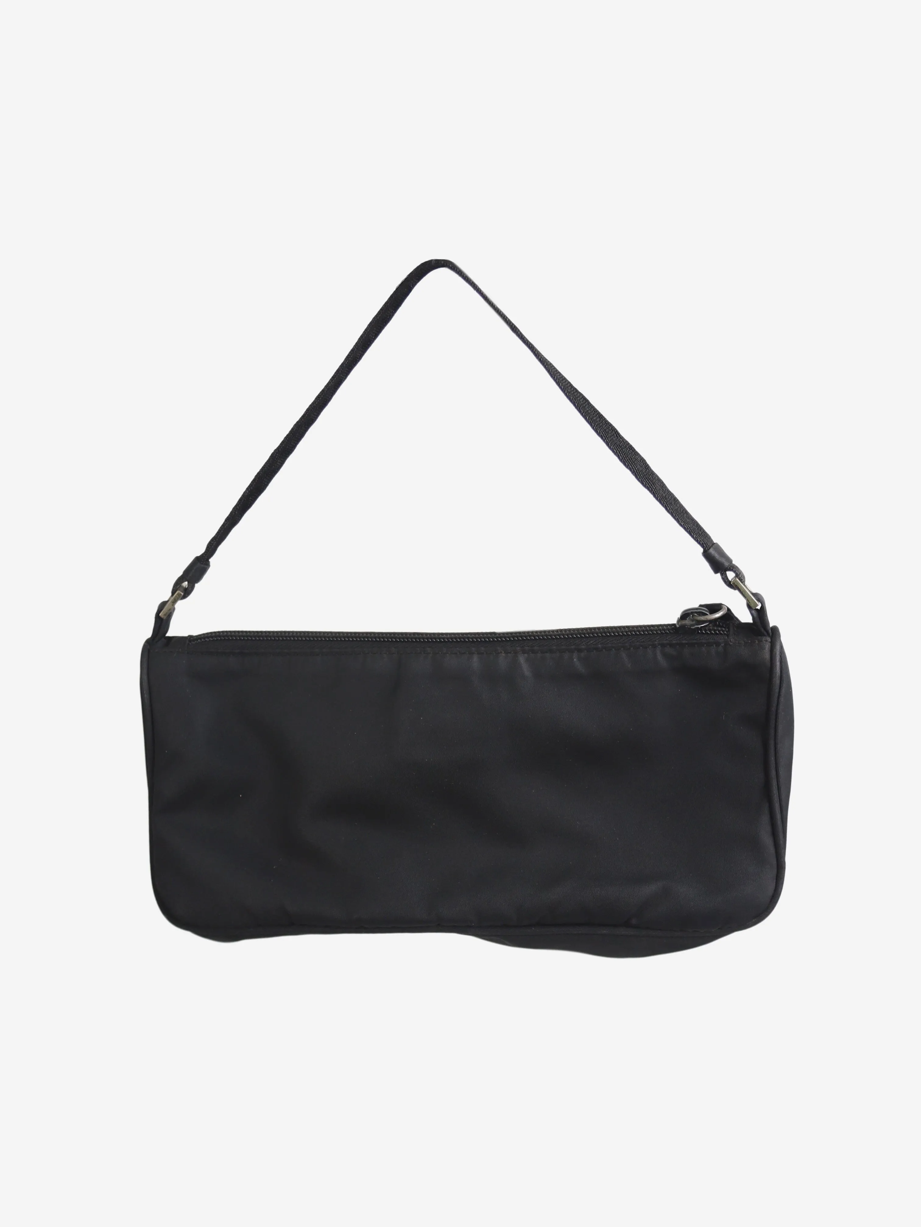 Black Re-Nylon top handle mini bag