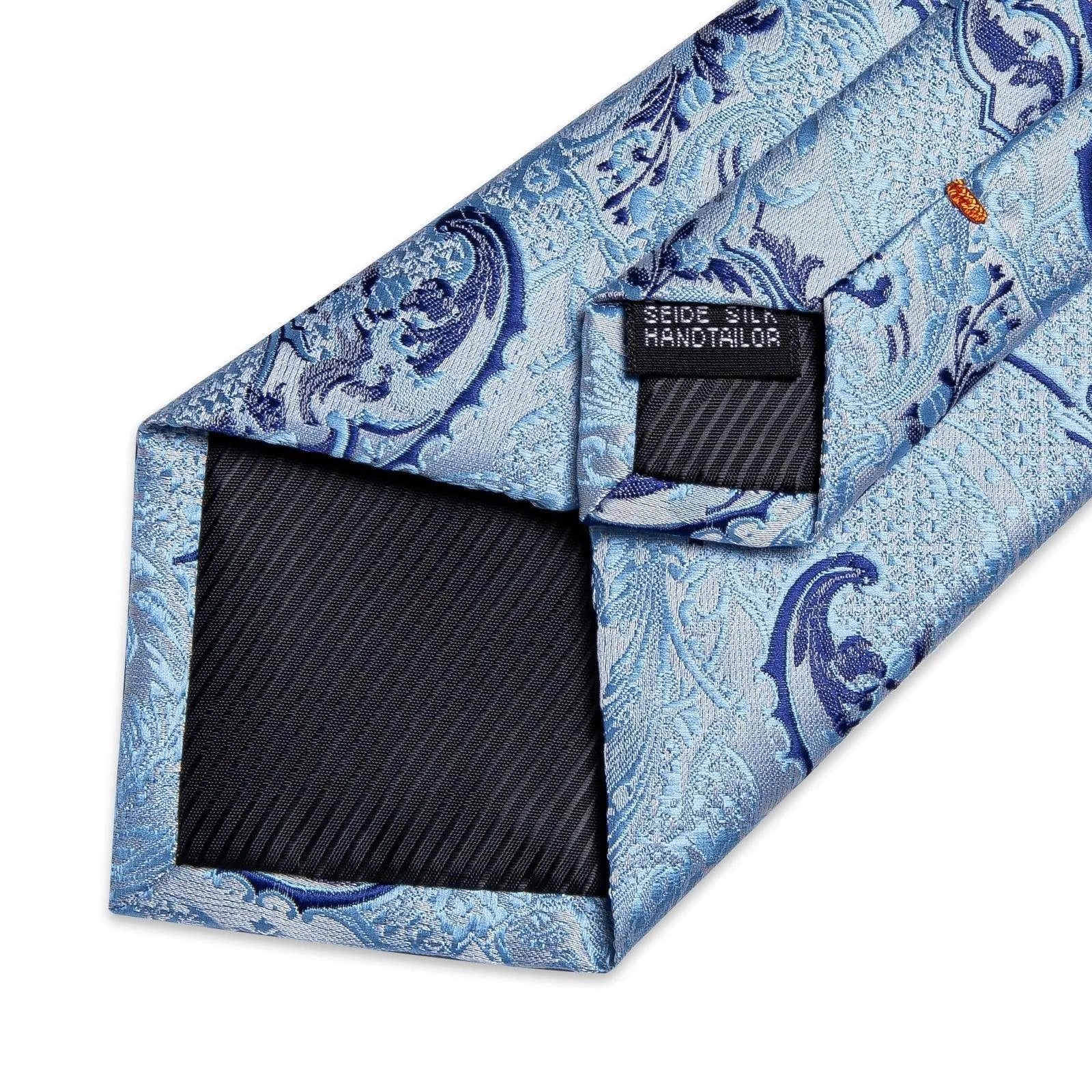 Blue Paisley Silk Necktie Set