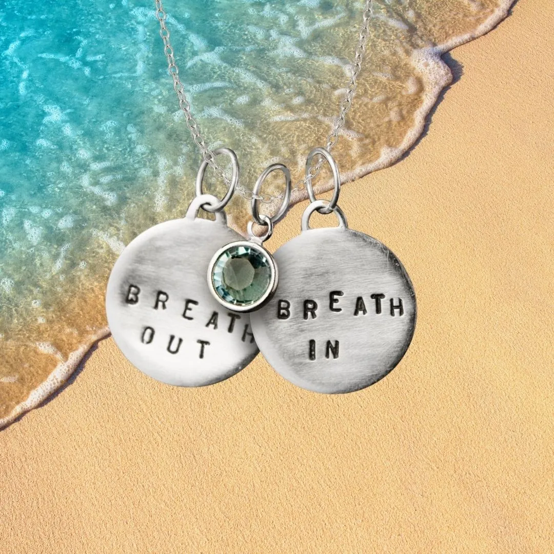 Breath In - Breath Out Necklace: Jewelry to become calm, centered, and energized