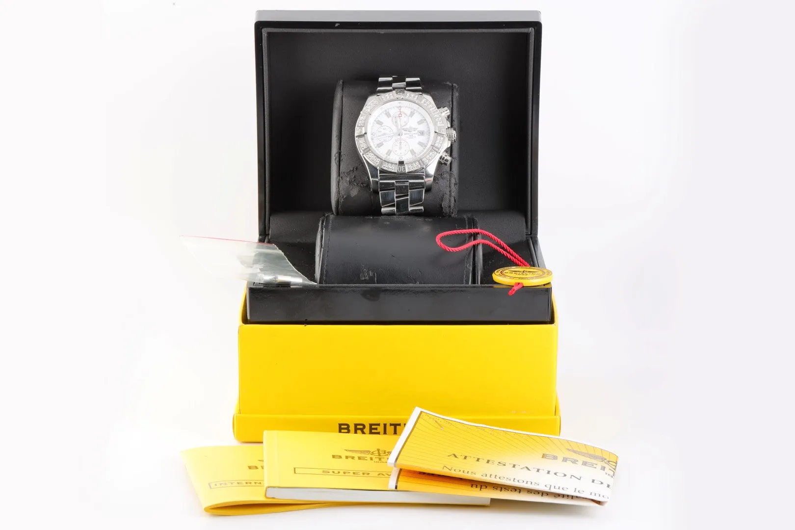 Breitling Super Avenger A13370 (Factory Diamond Bezel) 48mm Men's Watch 2008