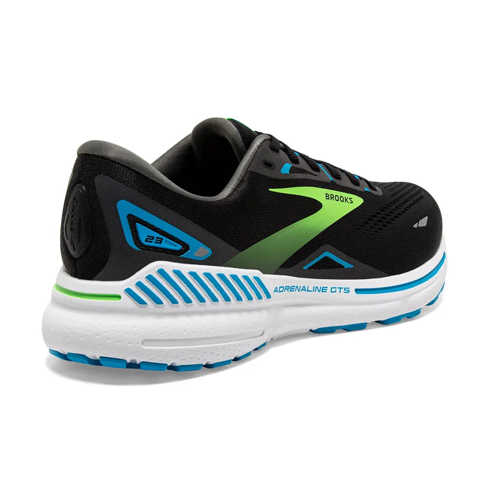 Brooks Adrenaline GTS 23 Wide (Mens) - Black/Hawaiian Ocean/Green