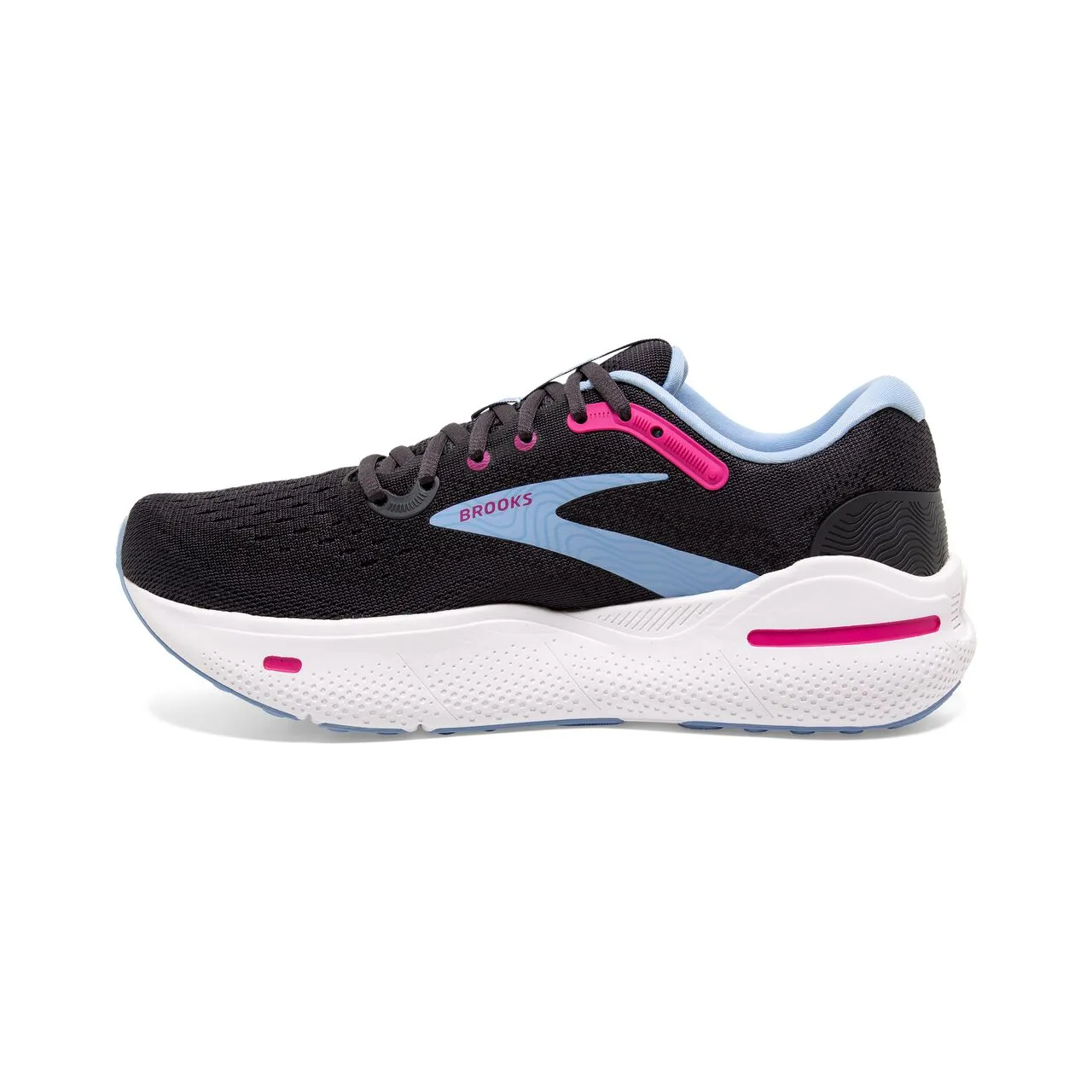 Brooks Ghost Max (Womens) - Ebony/Open Air/Lilac Rose