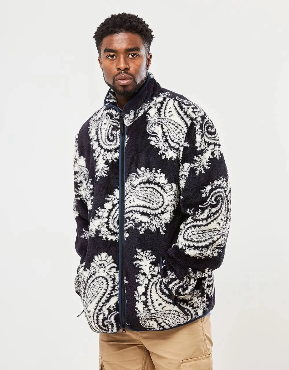 Carhartt WIP Jebson Sweat Jacket - Paisley Big Print/Black/Squid