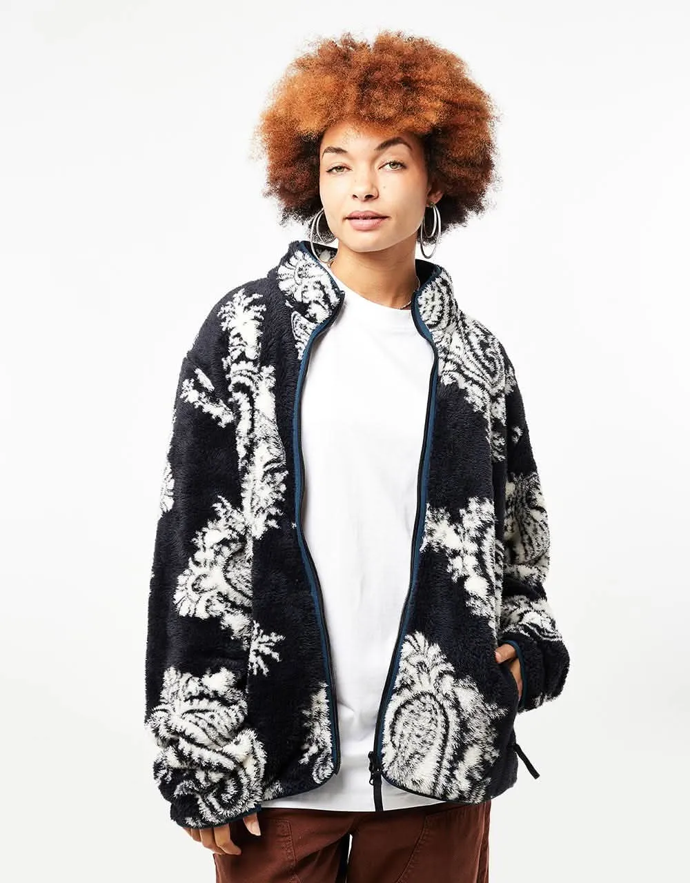 Carhartt WIP Jebson Sweat Jacket - Paisley Big Print/Black/Squid