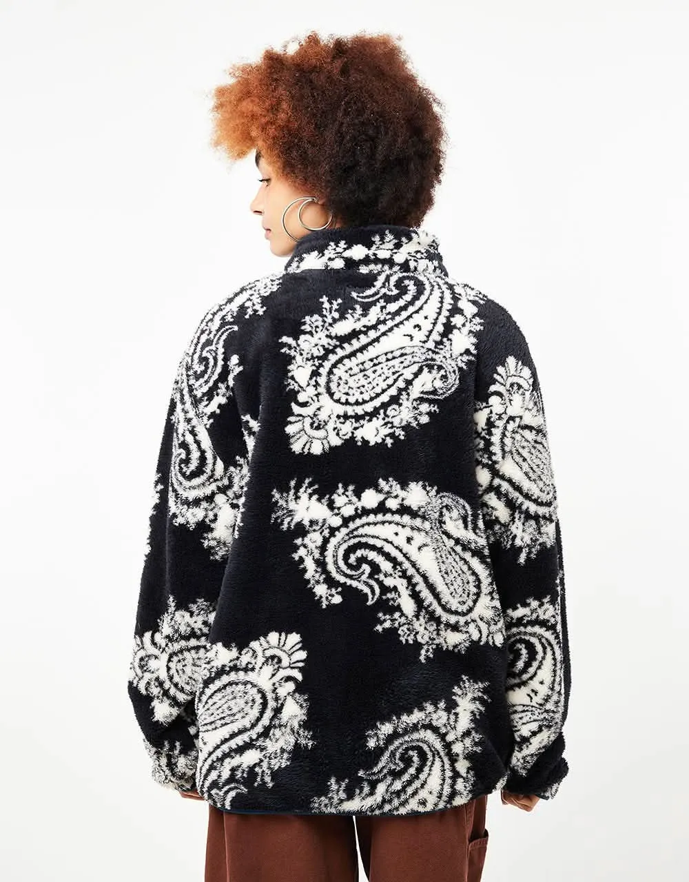 Carhartt WIP Jebson Sweat Jacket - Paisley Big Print/Black/Squid