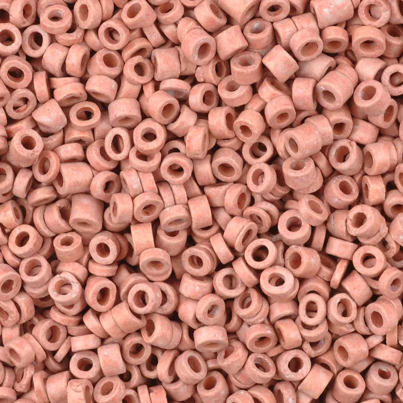 Ceramic Beads-3mm Tube-Rose-5 Grams