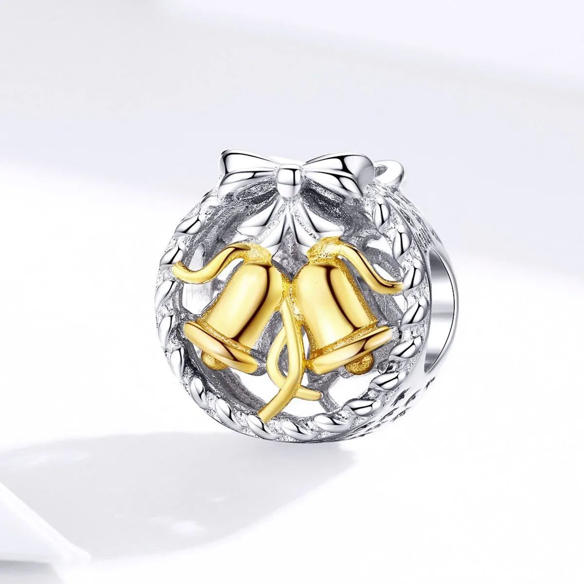 Christmas Bell 925 Sterling Silver Bead Charm