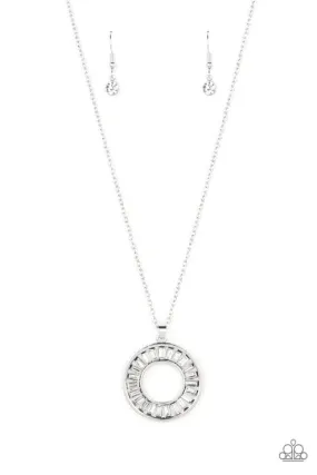 Clique Couture White Rhinestone Necklace - Paparazzi Accessories