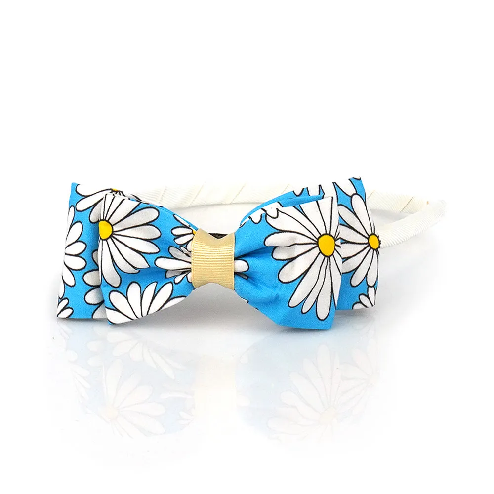 DAISY FLOWER BOW HAIRBAND