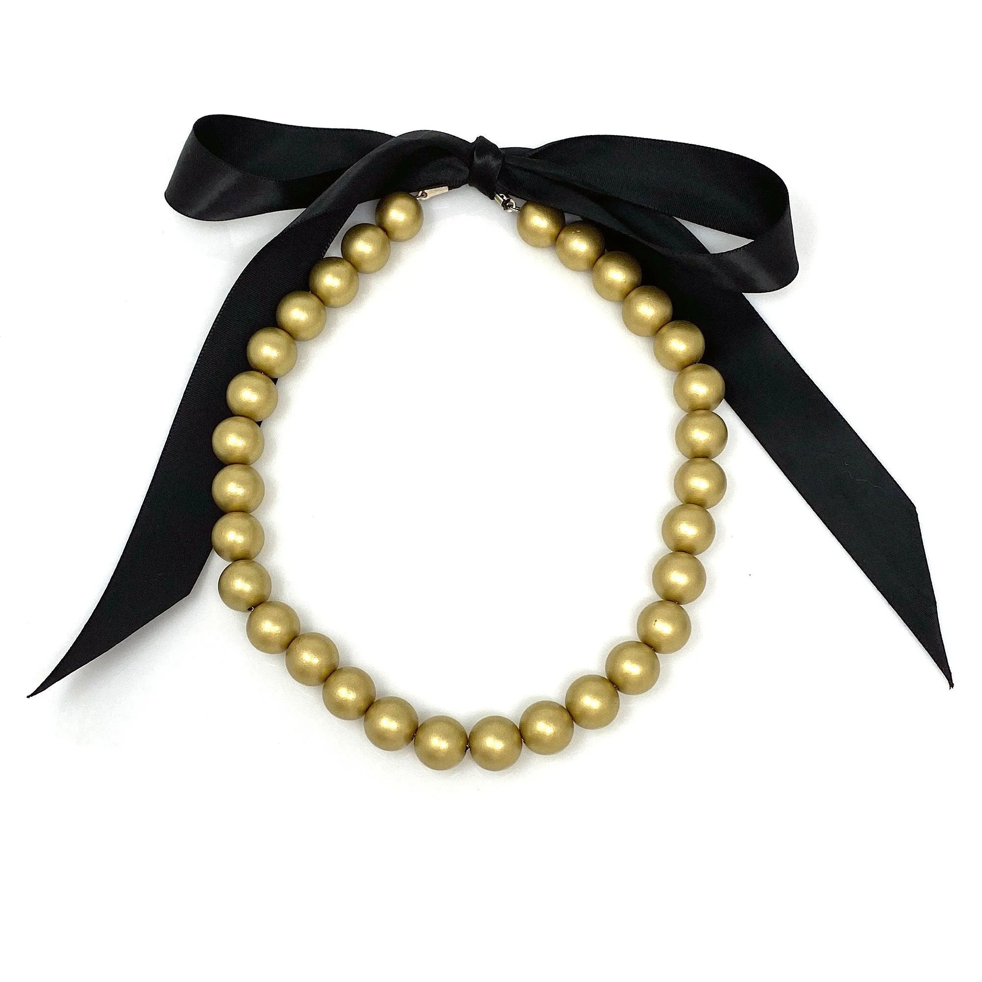 DARCY gold pearl necklace (more colours available)