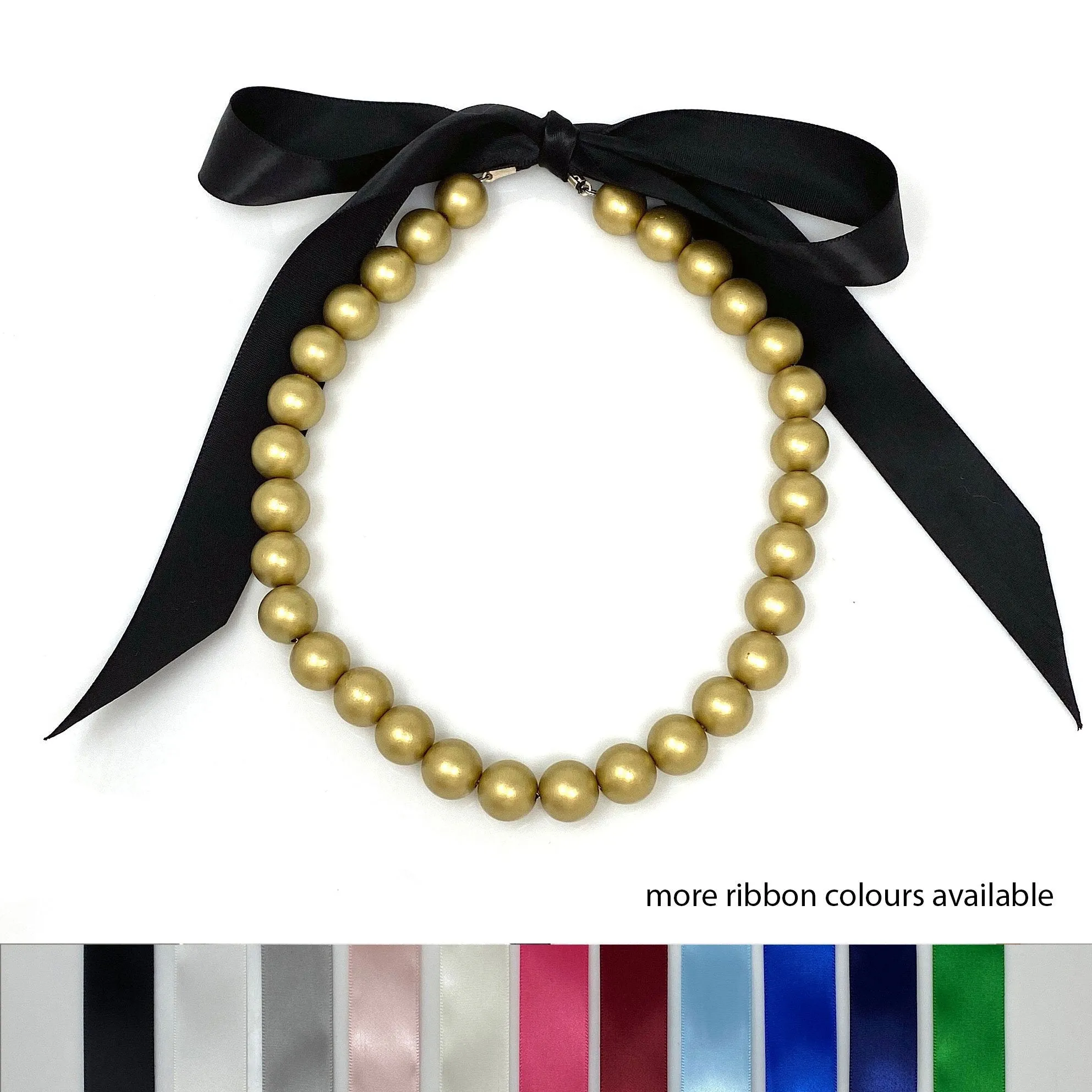 DARCY gold pearl necklace (more colours available)