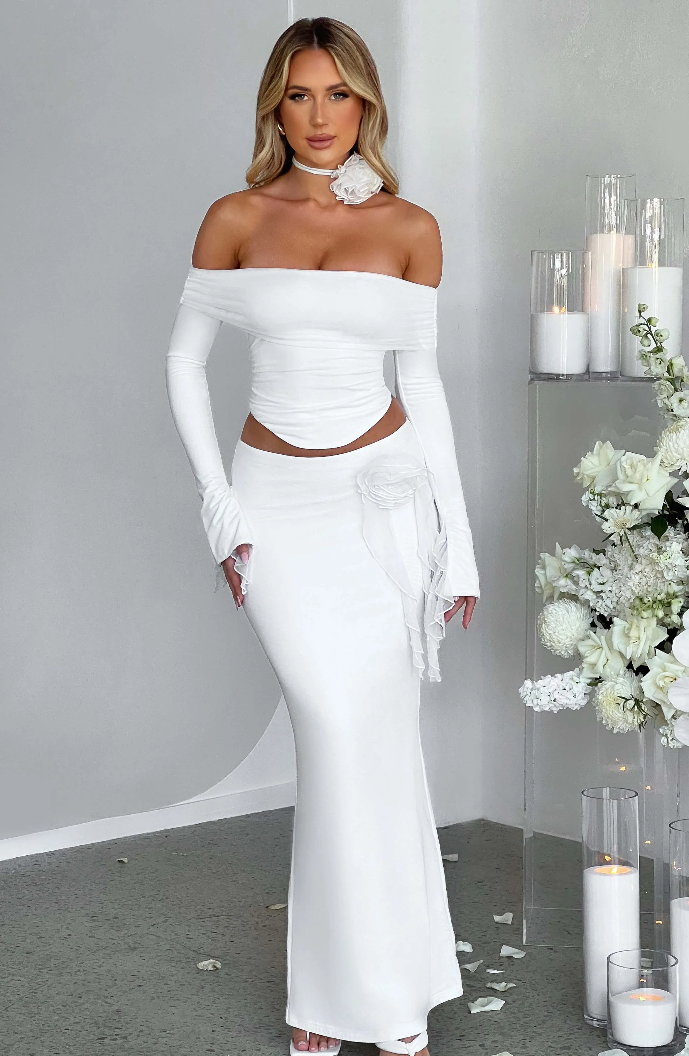 Deema Maxi Skirt - Ivory