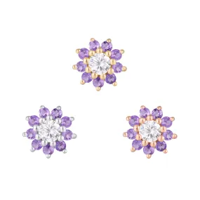 Eloise - Amethyst   CZ - Threadless End