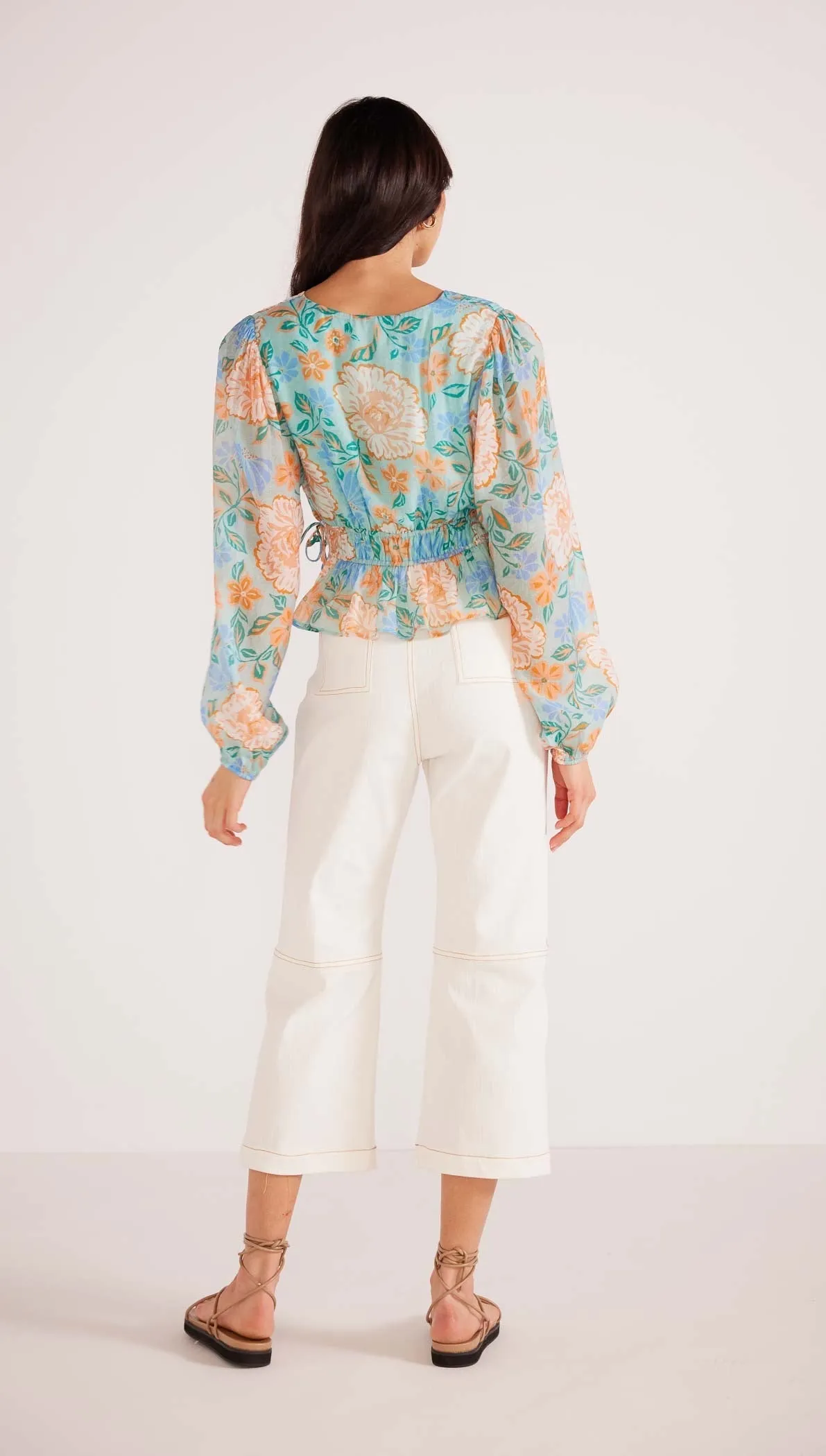 Evelyn Wrap Blouse | Mint/Multi