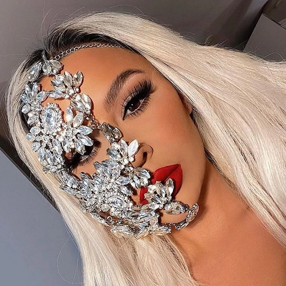 FLOWER Crystal Costume Mask