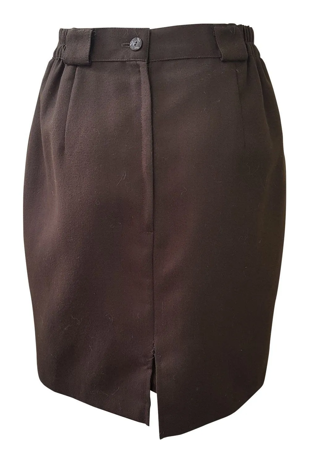 HAUSCO Vintage Brown Wool Pencil Skirt (UK 10)