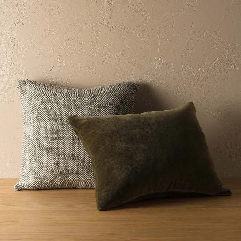 Hutt Wool Cushion (Ivy/Natural) - 50 x 50cm