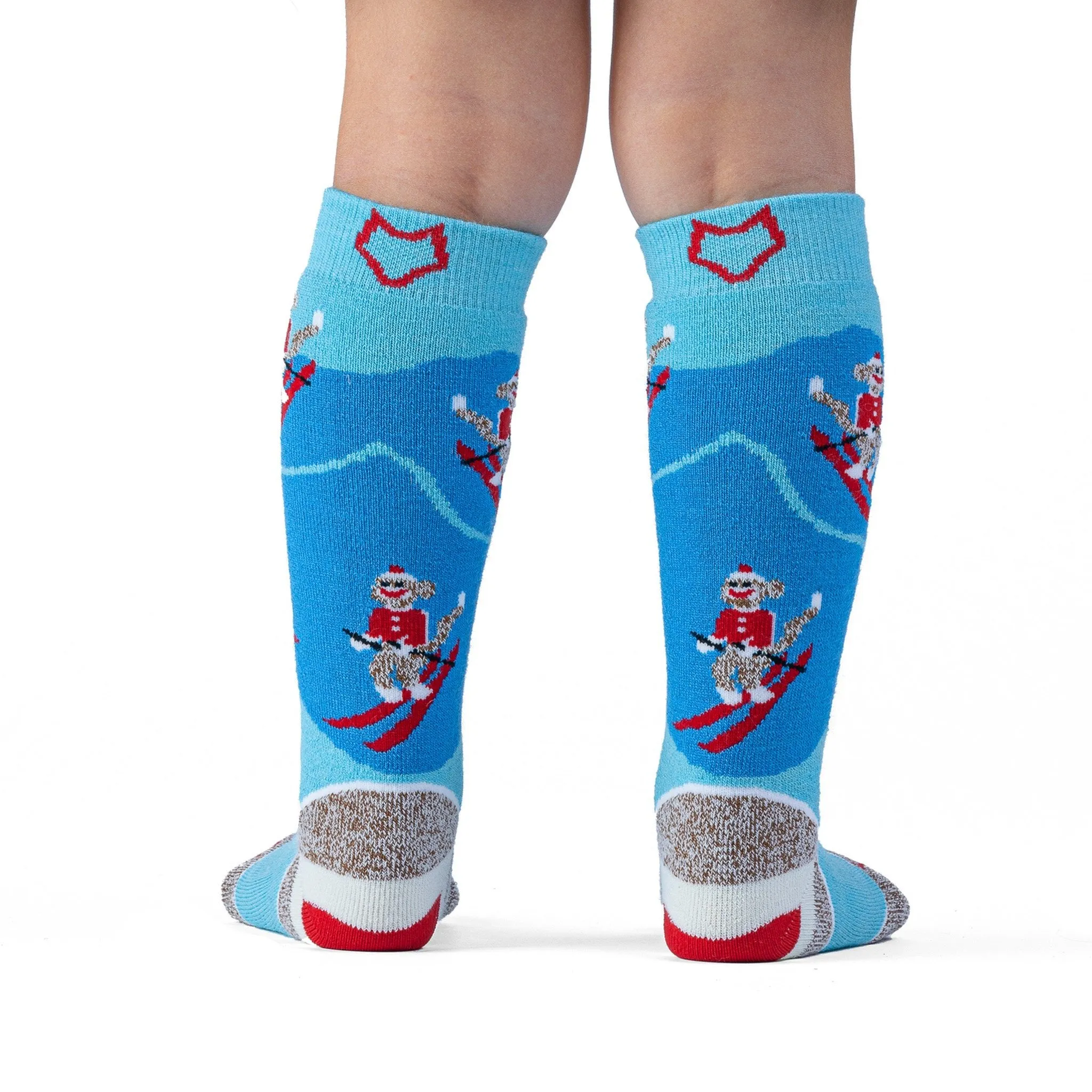 Kid's Monkey'n Around Medium Weight Over-the-Calf Ski and Snowboard Sock