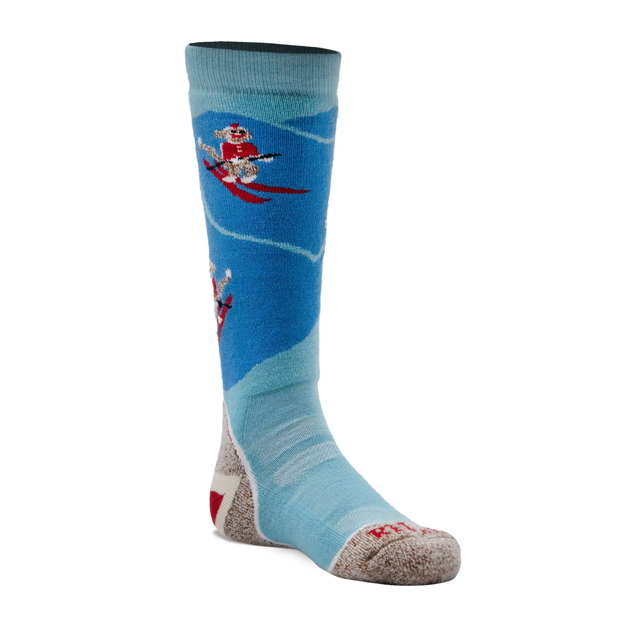 Kid's Monkey'n Around Medium Weight Over-the-Calf Ski and Snowboard Sock