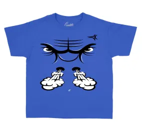 Kids Racer Blue 3 Shirt - Raging Face - Blue