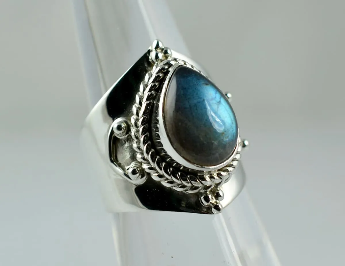 Labradorite 925 Sterling Silver Handmade Ring for Women