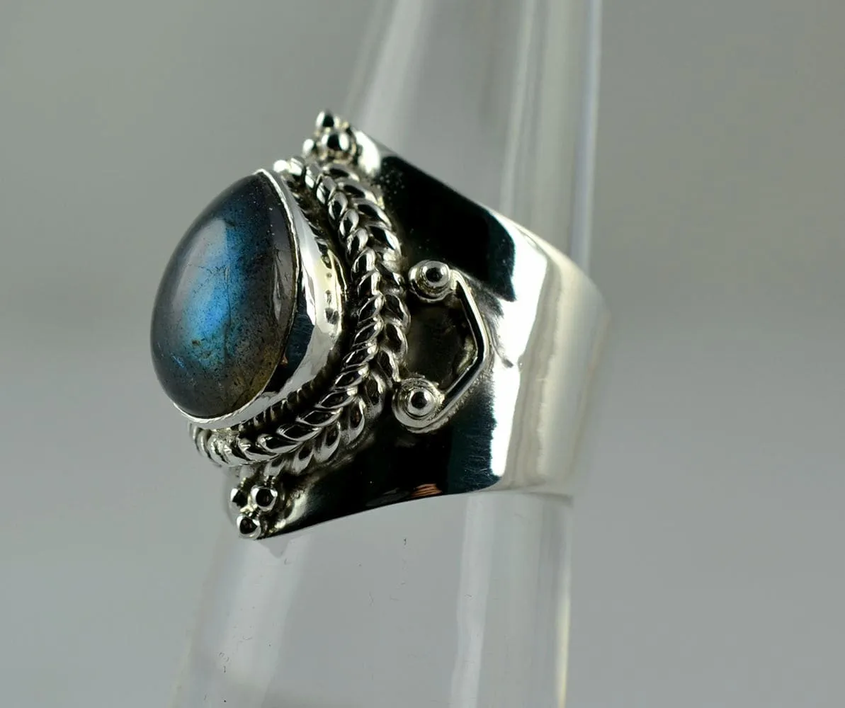 Labradorite 925 Sterling Silver Handmade Ring for Women