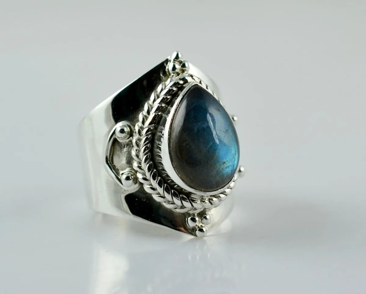 Labradorite 925 Sterling Silver Handmade Ring for Women