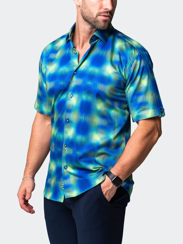 Maceoo Stretch Short-Sleeve Shirt | Galileo Fuzzy Blue