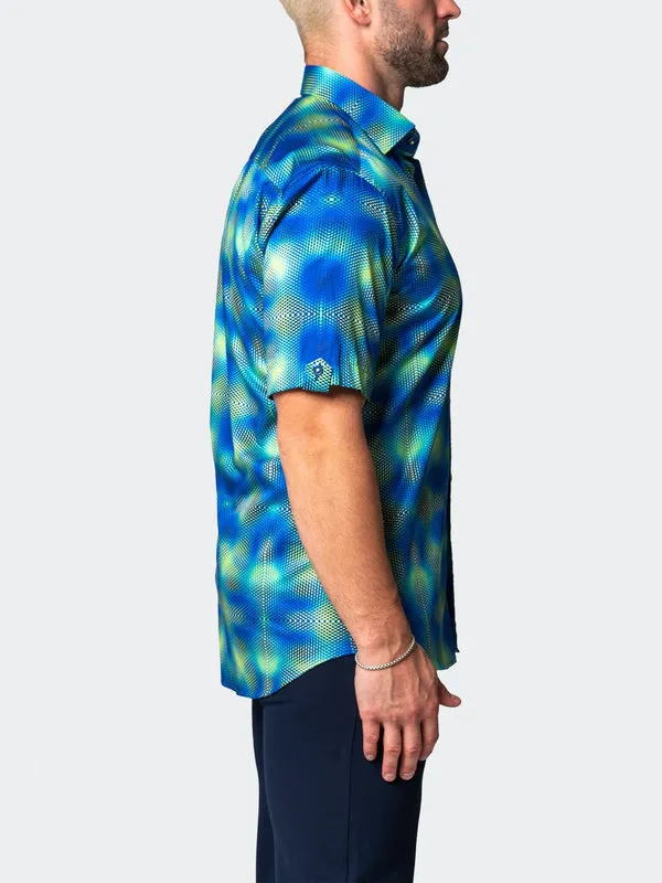 Maceoo Stretch Short-Sleeve Shirt | Galileo Fuzzy Blue