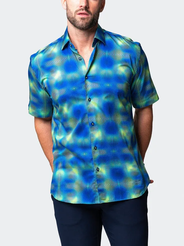 Maceoo Stretch Short-Sleeve Shirt | Galileo Fuzzy Blue