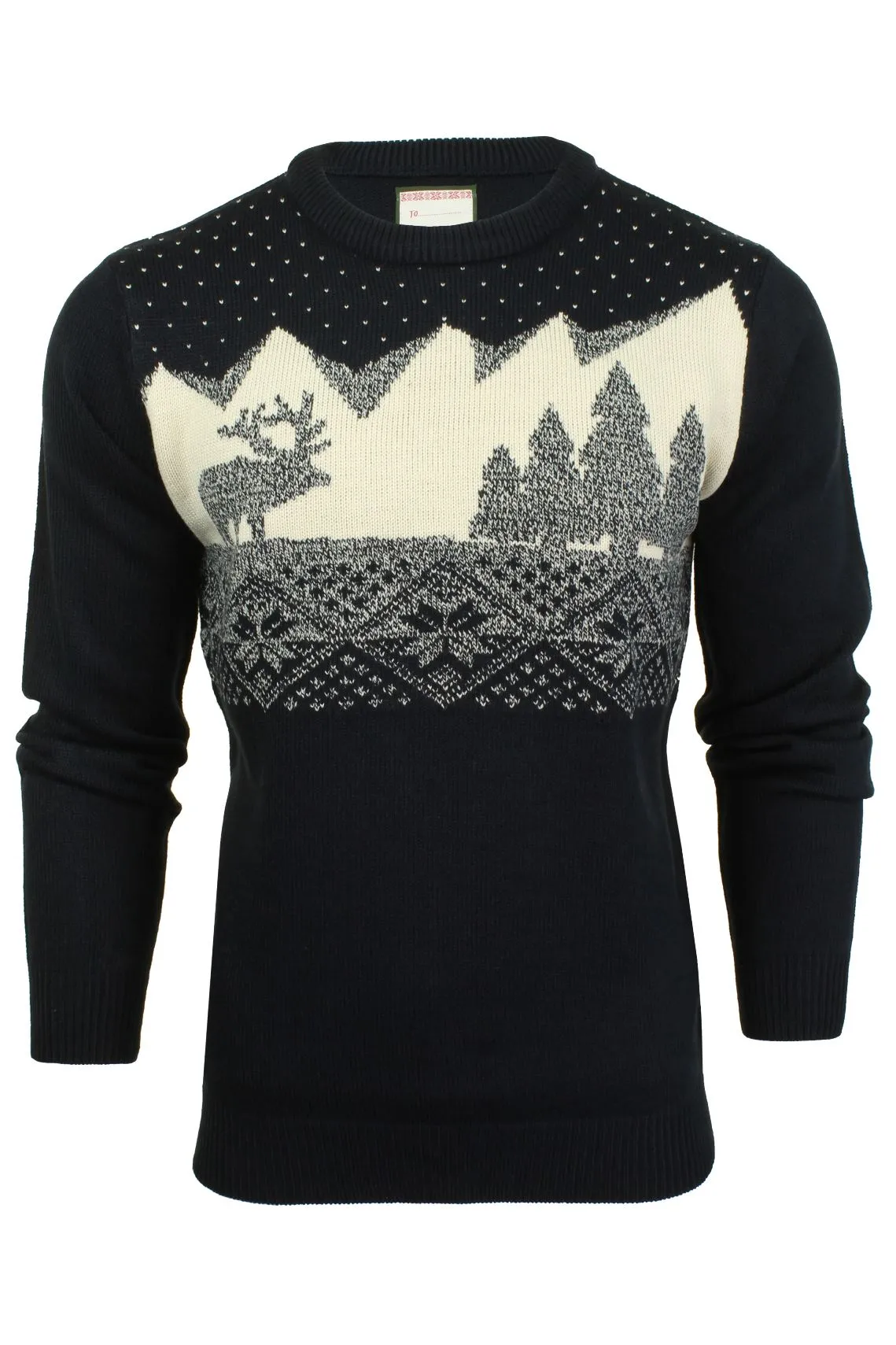 Mens Christmas/ Xmas Jumper Reindeer Snowscene by Xact