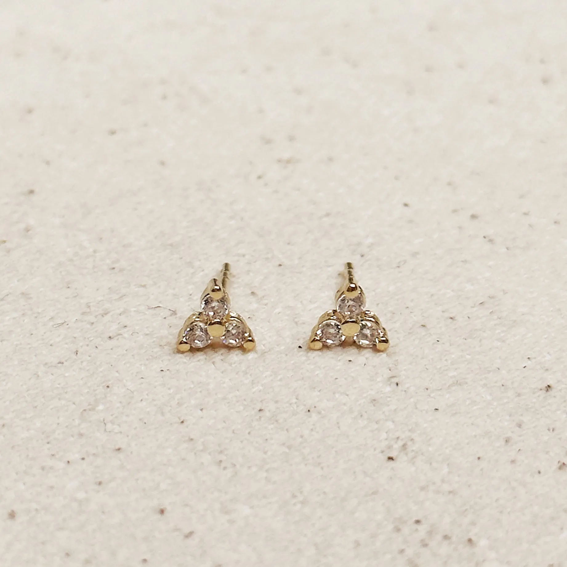 Mini Flower CZ Stud Earrings