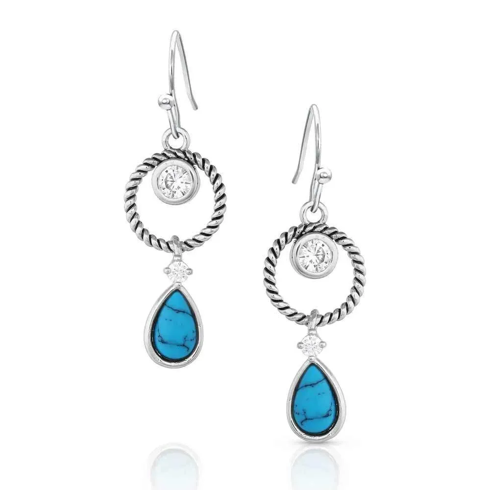 Montana Silversmiths Haloed Moon Rising Turquoise Earrings