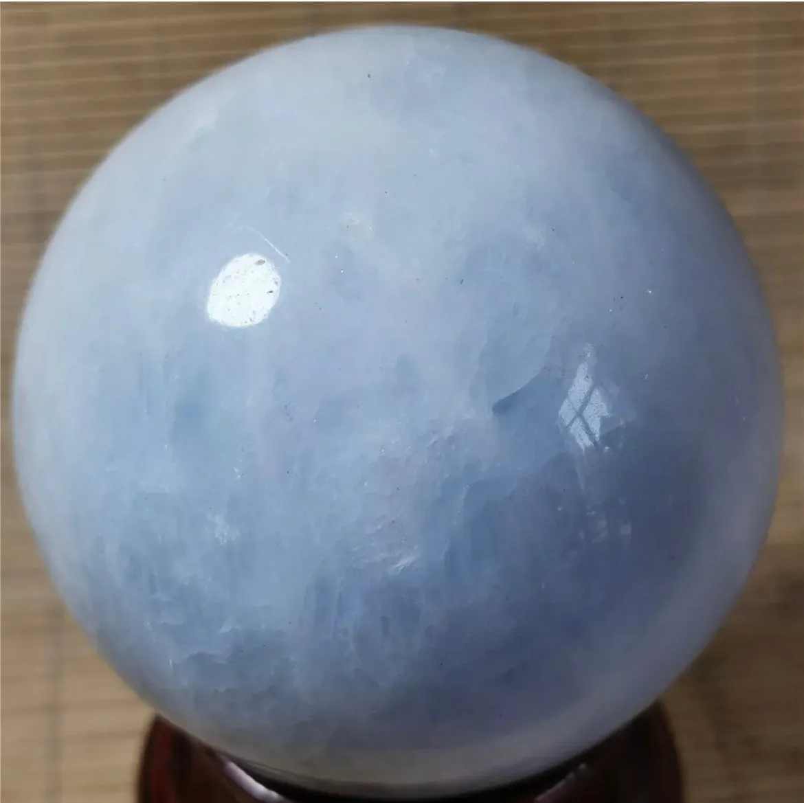 Natural Blue Calcite Gemstone Crystal Sphere