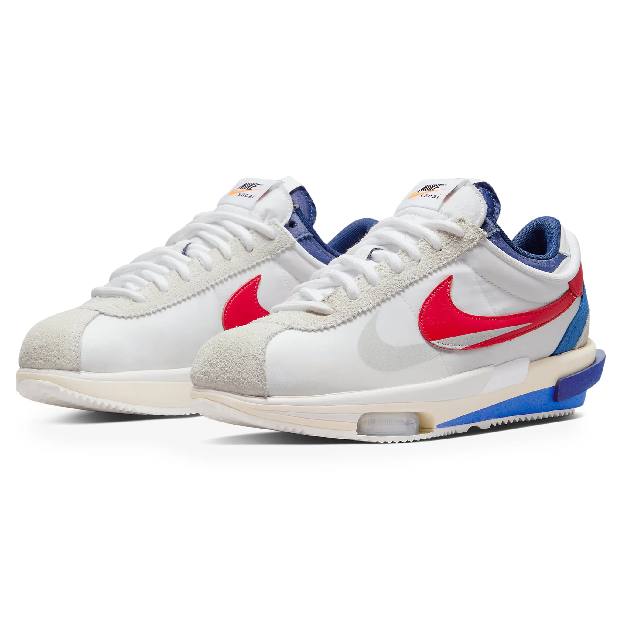 Nike x Sacai Zoom Cortez White University Red Blue