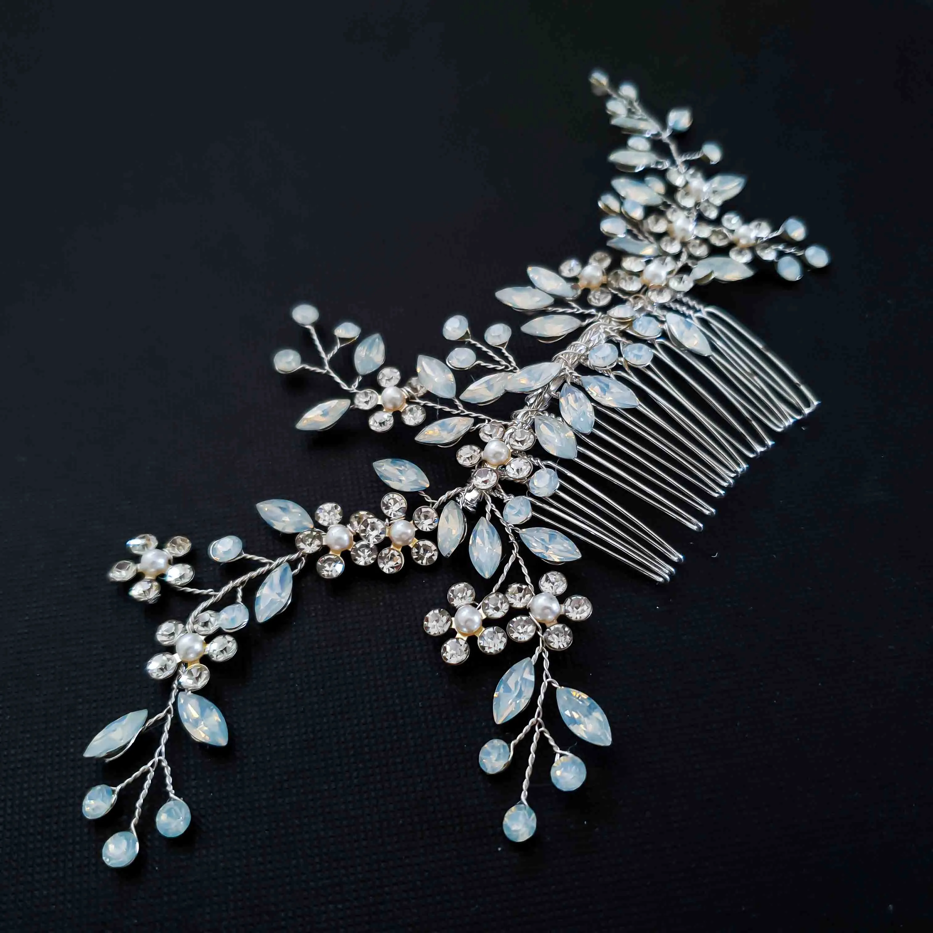 Opal Haircomb for Brides-Liliana