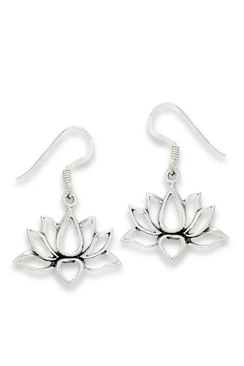 Open Lotus Earrings