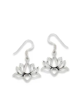 Open Lotus Earrings