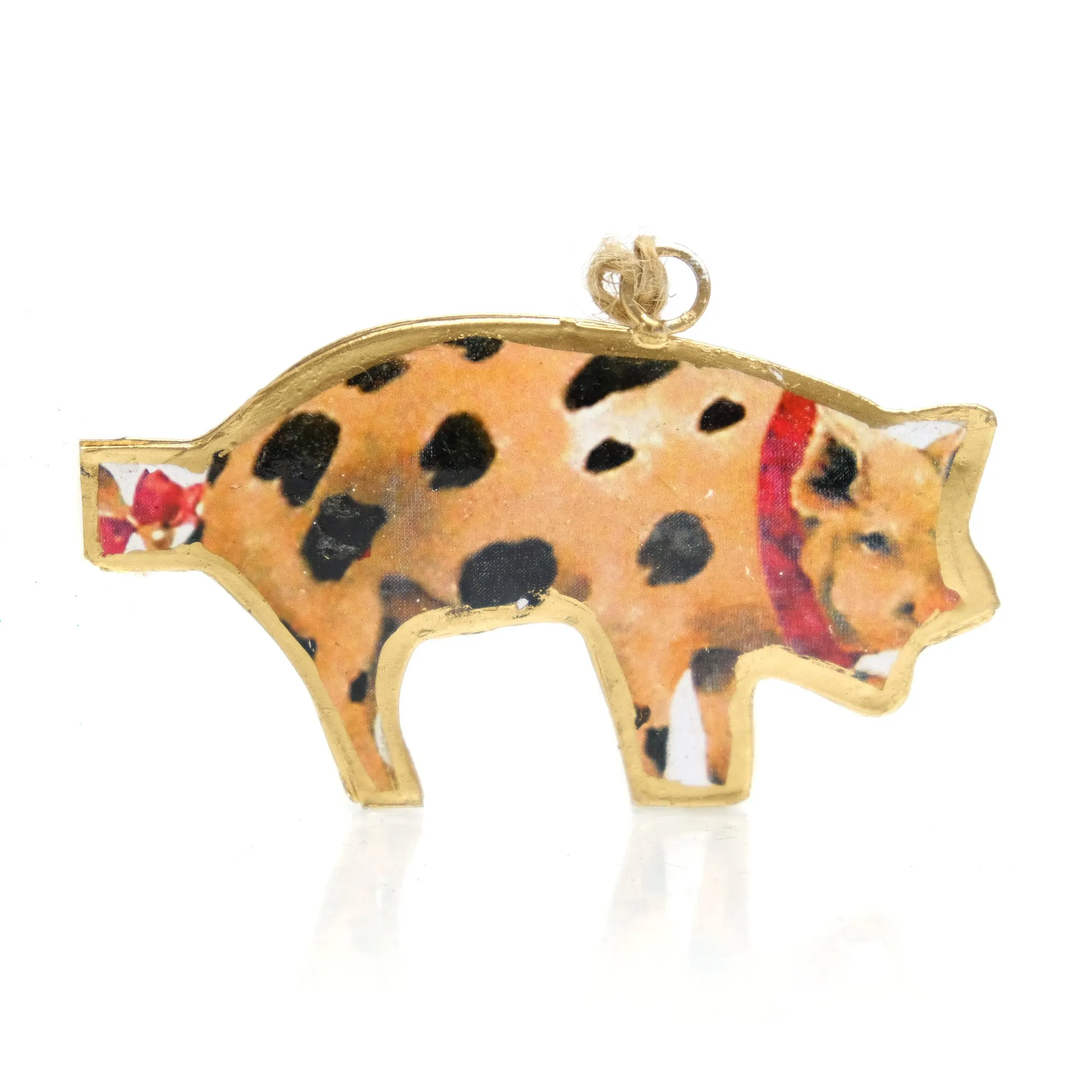 Pig with Bells Ornament