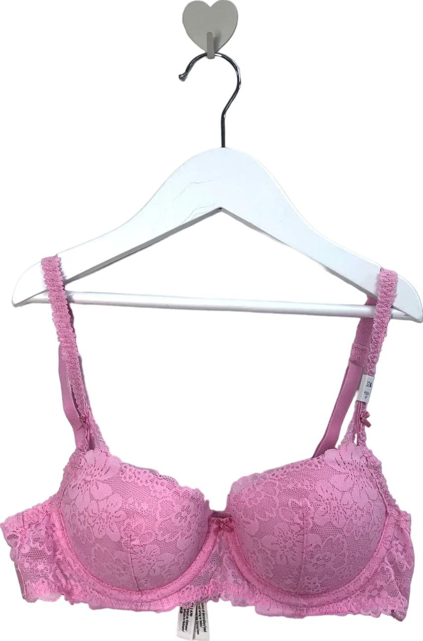 Pink by Victorias Secret Pink Balcony Lace Bra UK 32A